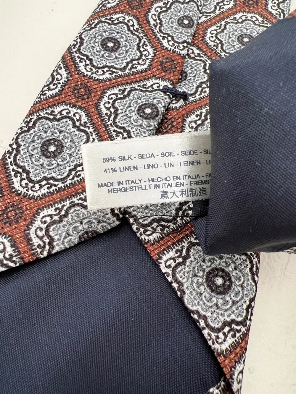 Suitsupply Brown and Gray Medallion Tie
